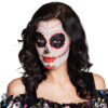 Schminkset day of the dead - Make-up kit met oogdecoratie en strass steentjes - Dia de los muertos schmink - 6-delig - Afbeelding 4