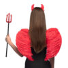 Accessoire set - Duivel - Diadeem, vleugels en drietand - 3-delig - Rood - Afbeelding 4