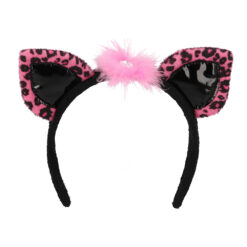 Alternative view of Accessoire set - Luipaard - Diadeem, staart, choker en armbanden - 5-delig - Roze