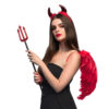 Accessoire set - Duivel - Diadeem, vleugels en drietand - 3-delig - Rood - Afbeelding 3