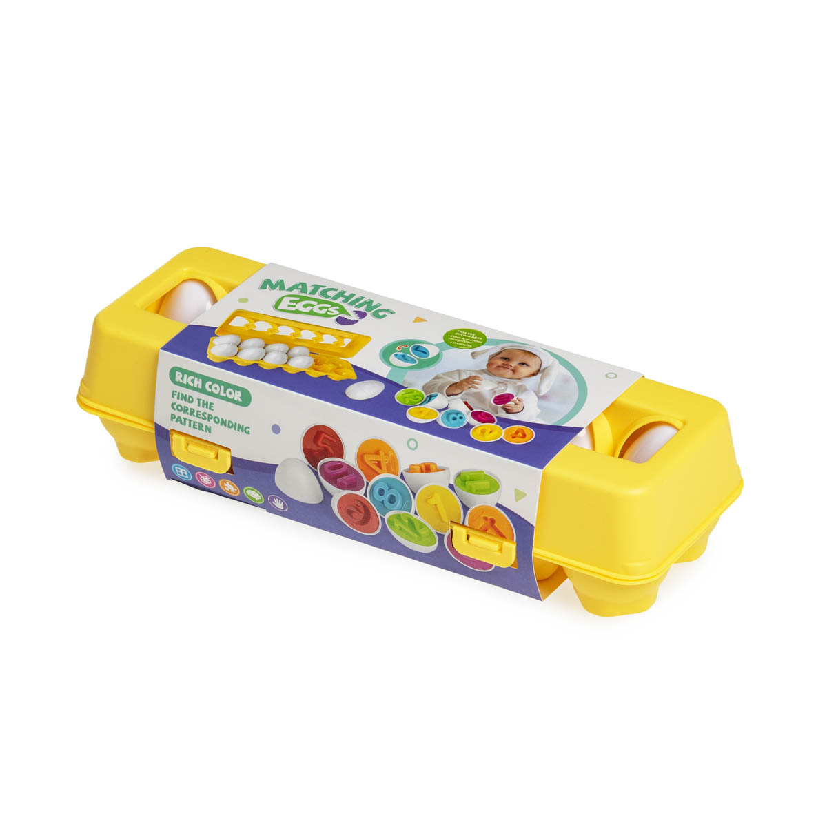 Matching Eggs kinderspeelgoed 12-delig - Afbeelding 3