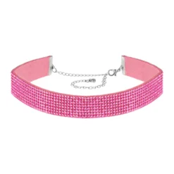 Alternative view of Glitter choker - ketting - Glitter - Roze