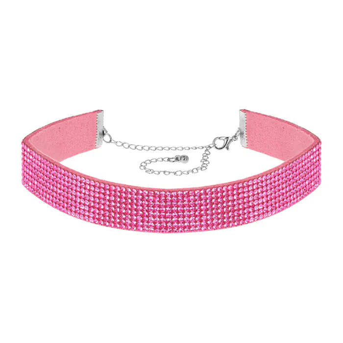 Glitter choker - ketting - Glitter - Roze - Afbeelding 2