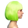 Boblijn pruik - UV Blacklight Cabaret pruik - Neon groen - Afbeelding 2
