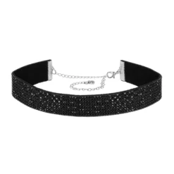 Alternative view of Glitter choker - ketting - Glitter - Zwart
