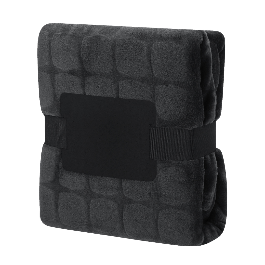 Fleece deken - 170 x 130 cm - Grijs - Afbeelding 2