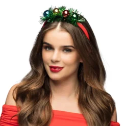 Alternative view of Kerstballen diadeem - Haarband - Glimmend
