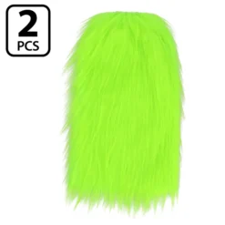 Alternative view of Beenwarmers UV Blacklight - Fluffy 80s Retro Party Beenwarmers - Neon groen
