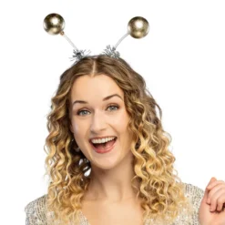 Diadeem met kerstballen - Haarband - Kerst - Goud & Zilver