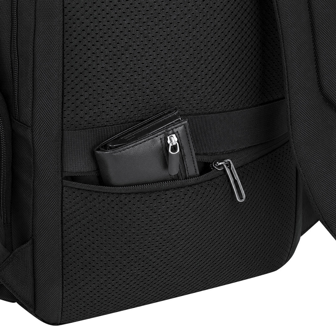 Laptop rugzak 15 inch - Waterbestendig - 15 liter - 30 x 43 cm - Zwart - Afbeelding 9