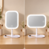 Duradis - Kantelbare make-up spiegel op standaard - Met touch lichtbediening - USB oplaadbaar - Afbeelding 8