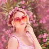 Bloemen hoofdband - Bloemenkrans met elastiek - Roze - Afbeelding 3