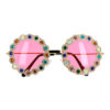 Partybril met diamantjes - Glitter - Met roze glazen - Afbeelding 2
