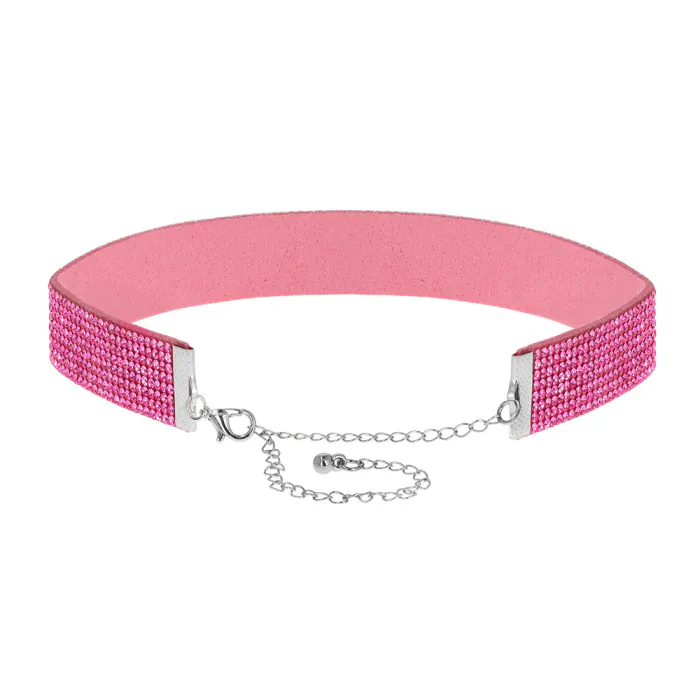Glitter choker - ketting - Glitter - Roze - Afbeelding 3