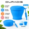 Opvouwbare siliconen drinkbeker - Sky Blue - 200 ml - Afbeelding 3