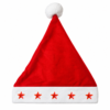 LED Kerstmuts met Lichtgevende Sterren – Rode Kerstmuts met Verlichting - 12 stuks - Afbeelding 2