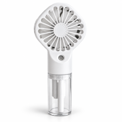 Handventilator USB oplaadbaar - Met vernevelaar - 4 snelheden - Wit