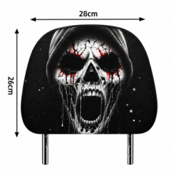 Alternative view of Halloween Auto Hoofdsteunhoezen – Horror Schedel – 2 stuks