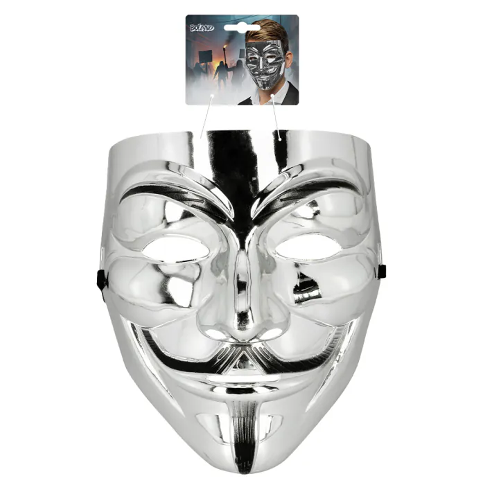 Protest masker - Verkleedmasker - Zilver - Afbeelding 5