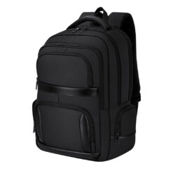 Zwarte polyester rugzak - Met 15 inch laptopvak - 30 x 45 cm