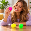 3 stuks - Squishy Neon Bal– Zachte Stressbal Fidget Toy – Kleuren assortiment - Afbeelding 4