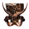 Masker met hoorns - Halloween - Brons/Zwart - Afbeelding 3