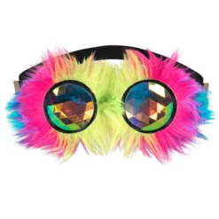 Alternative view of Caleidoscoopbril regenboog - Partybril met verstelbare elastieken band - Regenboog