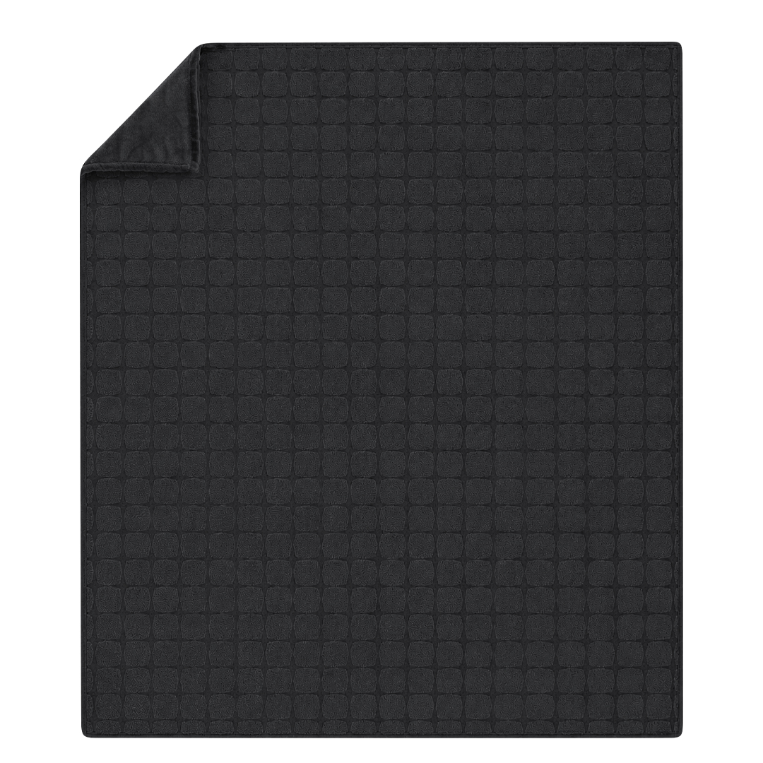 Fleece deken - 170 x 130 cm - Grijs - Afbeelding 4