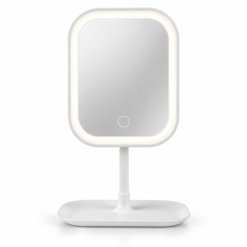Duradis - Kantelbare make-up spiegel op standaard - Met touch lichtbediening - USB oplaadbaar