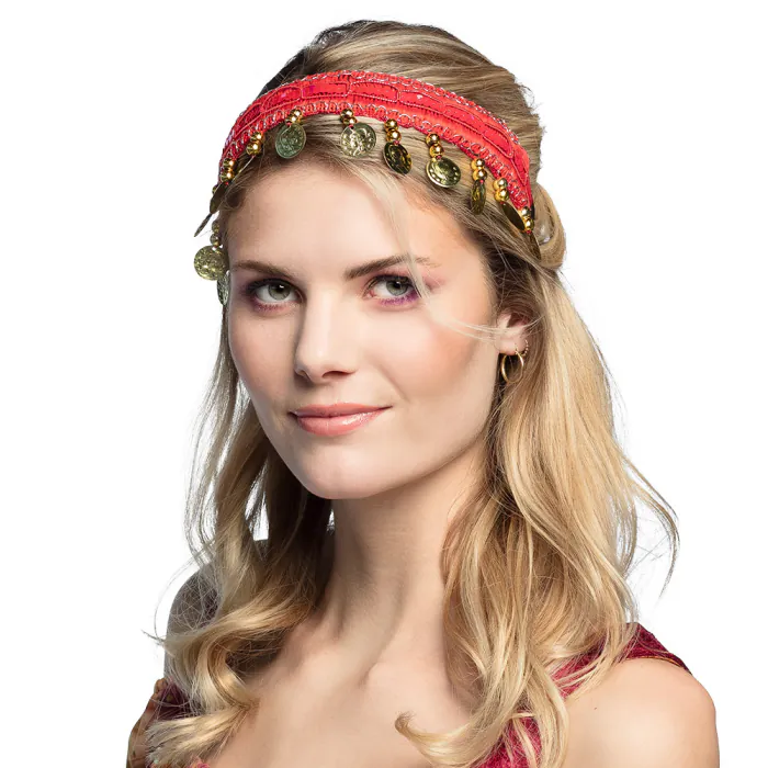 Hoofdband buikdanseres - Diadeem - Rood