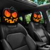 Halloween Auto Hoofdsteunhoezen – Pompoen gezicht – 2 stuks - Afbeelding 3
