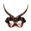 Masker met hoorns - Halloween - Brons/Zwart - Afbeelding 2