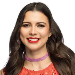 Glitter choker - ketting - Glitter - Roze