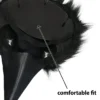 Kraaien masker - Verkleedmasker - Zwart - Afbeelding 4