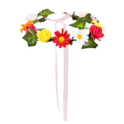 Alternative view of Bloemen hoofdband - Bloemenkrans met lintsluiting - Kleurrijk
