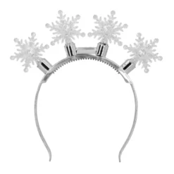Alternative view of LED diadeem sneeuwvlokken - Lichtgevende haarband - Zilver