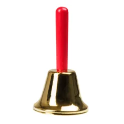 Bel kerstman - Verkleedaccessoire - Goud & Rood
