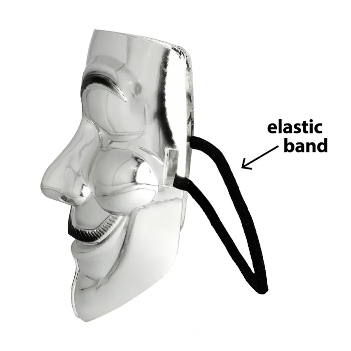 Protest masker - Verkleedmasker - Zilver - Afbeelding 3