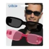Partybril classic dik montuur - Roze & Zwart - Festivalbril