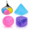 3 stuks - Squishy Glitter Cube – Zachte Stressbal Fidget Toy – Slow Rising – Kleuren assortiment - Afbeelding 3