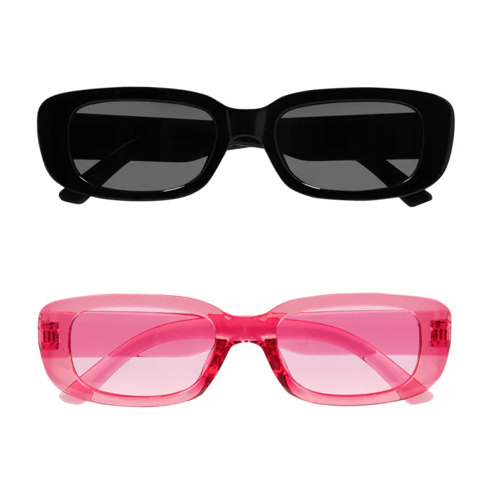 Partybril classic dik montuur - Roze & Zwart - Festivalbril - Afbeelding 2