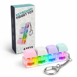 Keyboard Fidget Toy met LED en Sleutelhanger - Met 4 Knoppen - Pastel kleuren