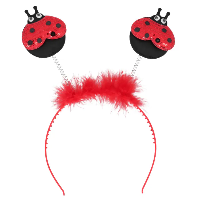 Diadeem met lieveheersbeestjes - Haarband - Rood/Zwart - Afbeelding 2