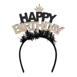 Alternative view of Happy Birthday haarband - Diadeem - Zwart