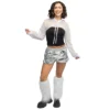 Beenwarmers - Fluffy 80s Retro Party Beenwarmers - Wit - Afbeelding 2
