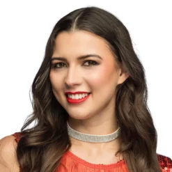 Glitter choker - ketting - Glitter - Zilver