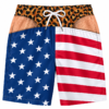 Grappige zwembroek met panter string en Amerikaanse vlag - Maat XL