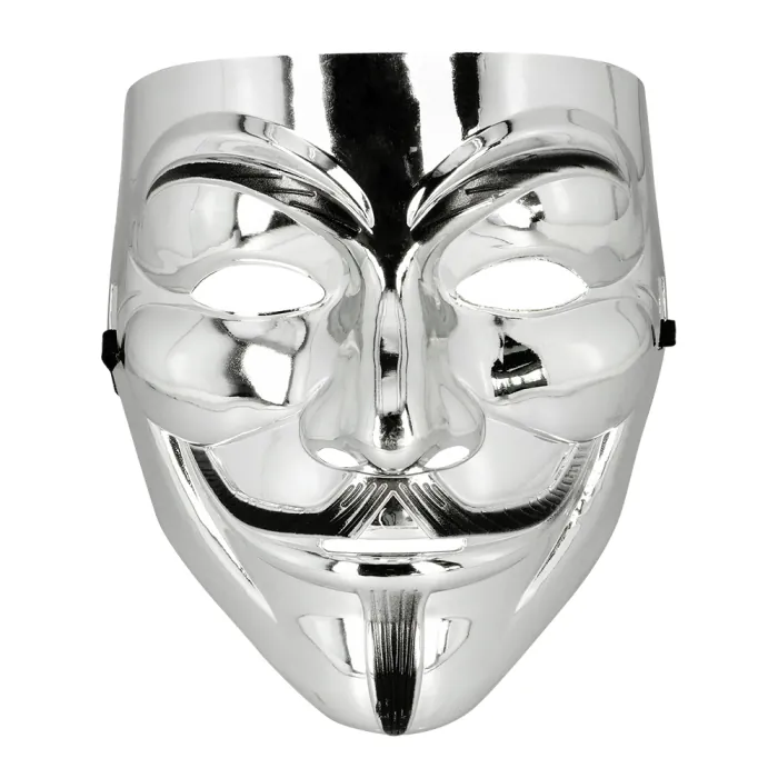 Protest masker - Verkleedmasker - Zilver - Afbeelding 2