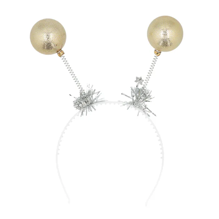 Diadeem met kerstballen - Haarband - Kerst - Goud & Zilver - Afbeelding 2