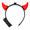 Halloween duivel diadeem – Haarband met LED Verlichting – Rode Hoorntjes
